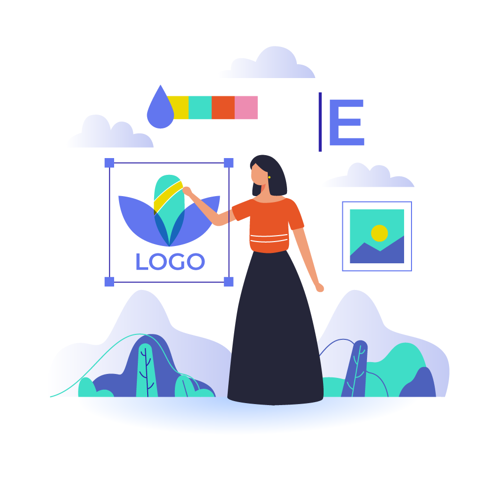 Creación de logotipo personalizado con diseño profesional que refleja la identidad y valores de la marca.